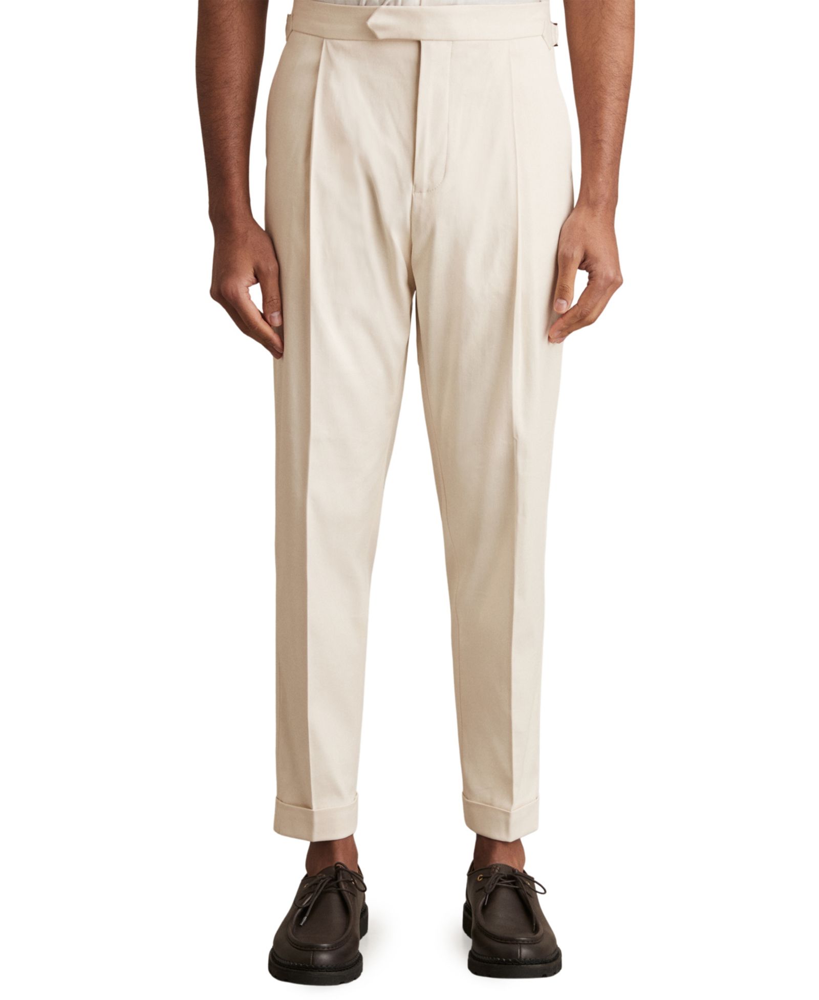 REISS Men's Cantwell Stretch-Cotton Tapered Pants