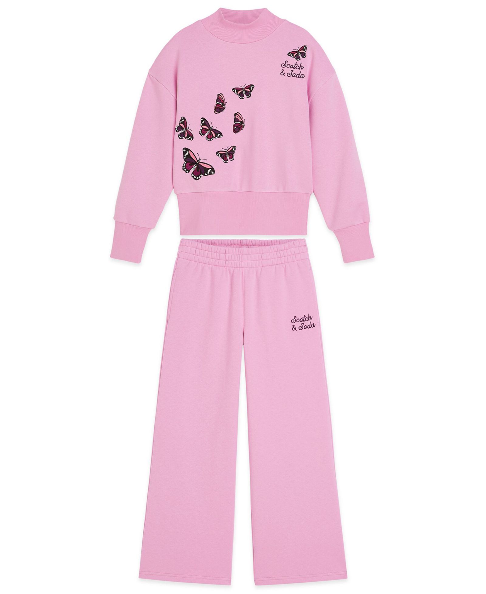 SCOTCH & SODA Girls' Toddler 2T-4T Long-Sleeve Top and Joggers, 2-Piece Set