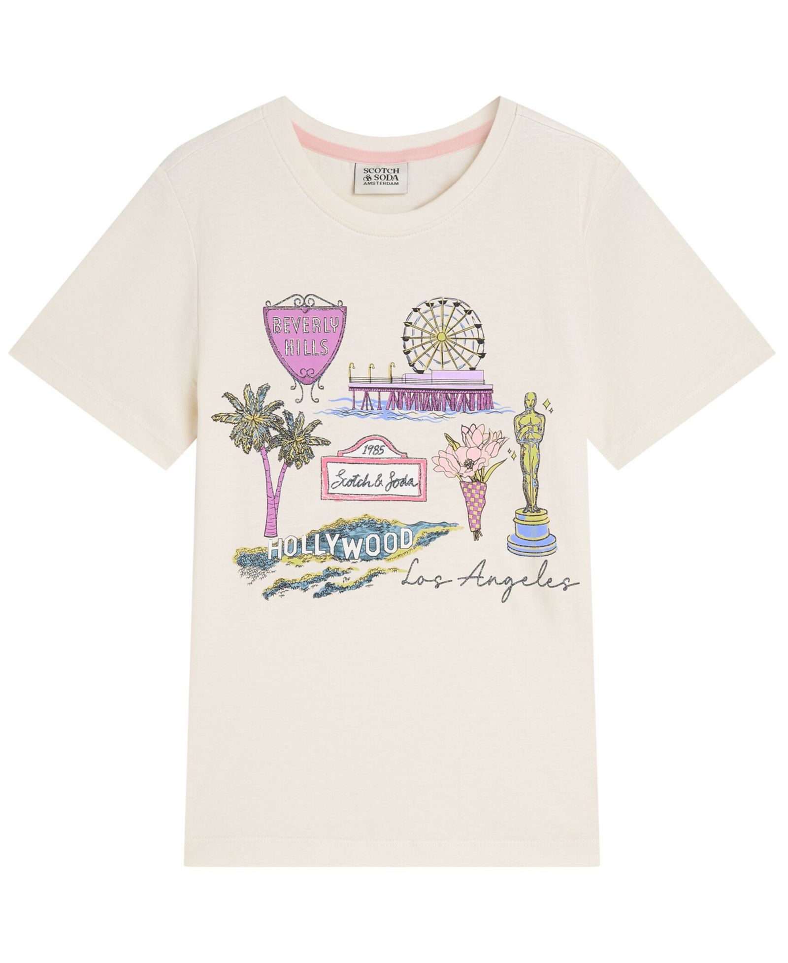 SCOTCH & SODA Girls' 4-6X LA Graphic Short-Sleeve T-Shirt