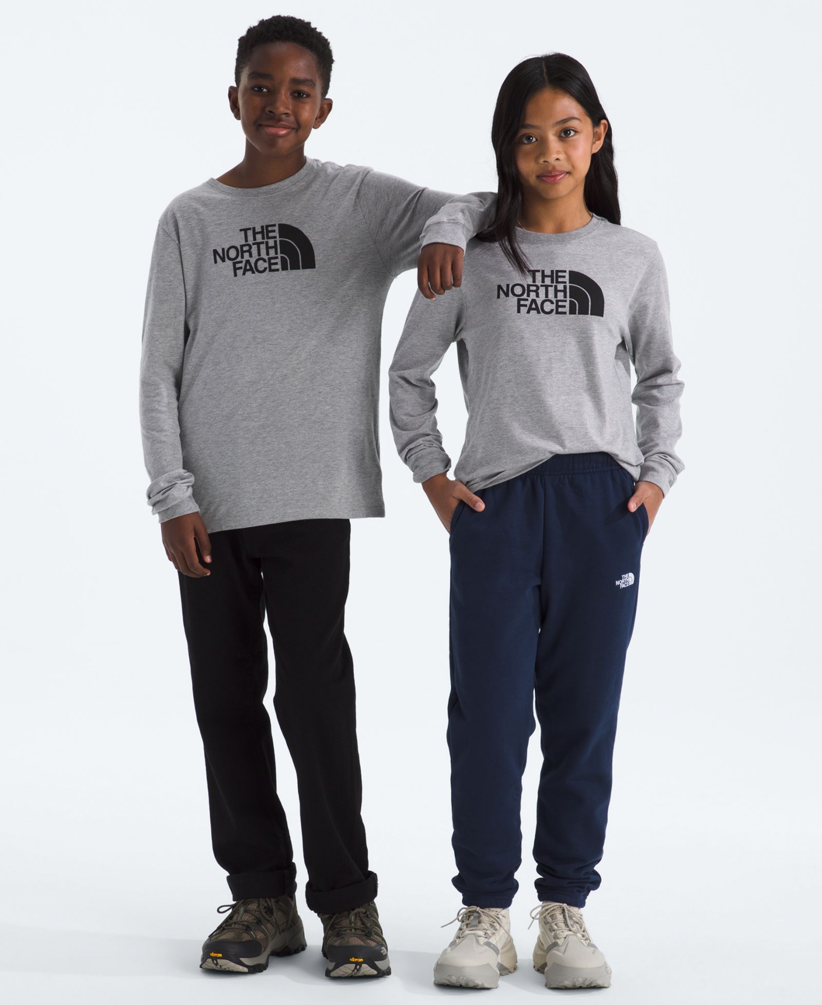Детская футболка The North Face Evolution Half Dome с длинным рукавом, для мальчиков и девочек