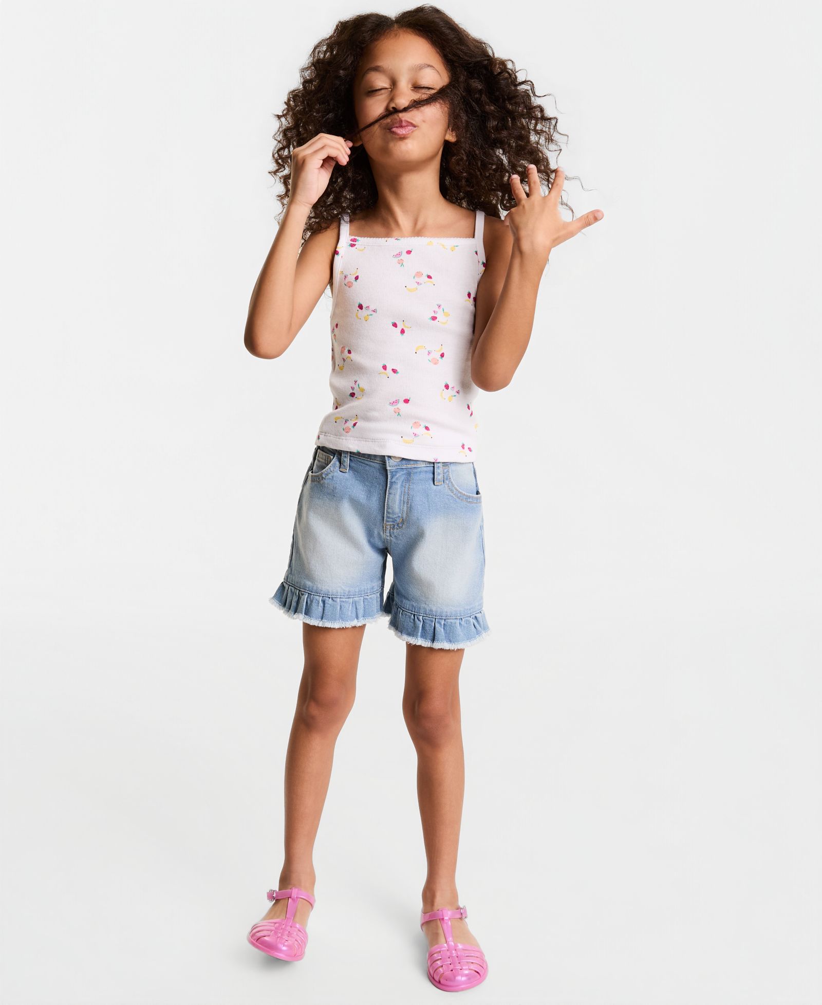 Детские джинсовые шорты Epic Threads Girls' 5-20 Ruffle-Hem Midi