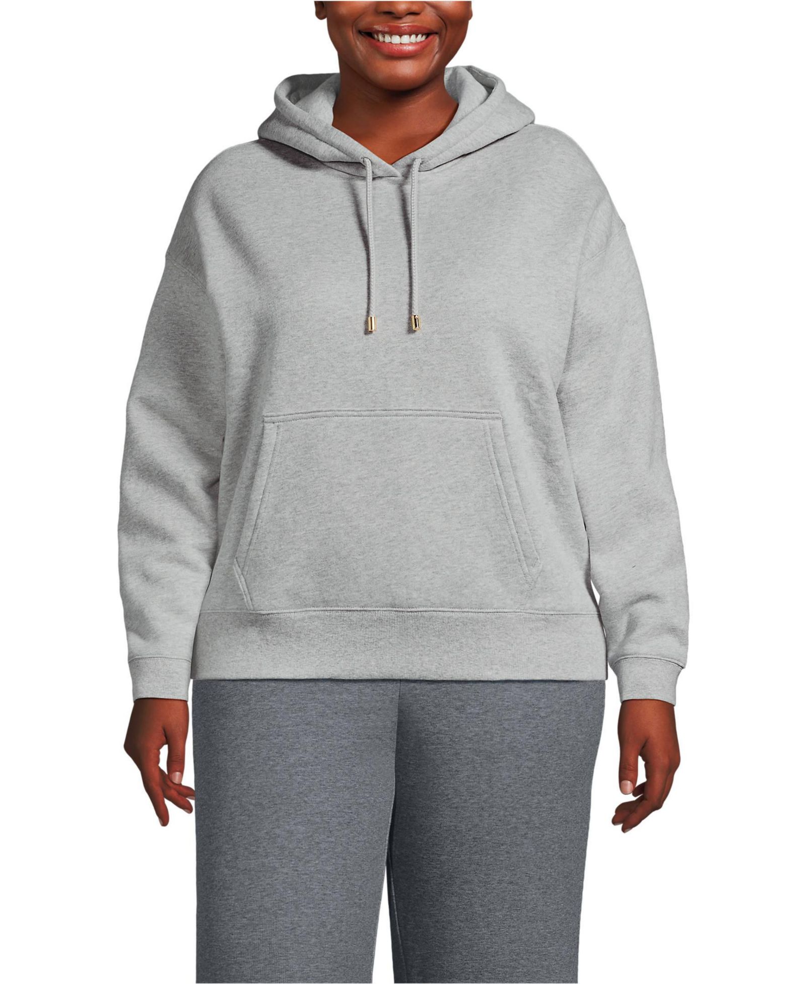 Мужская толстовка с капюшоном Lands' End Plus Size Serious Sweats