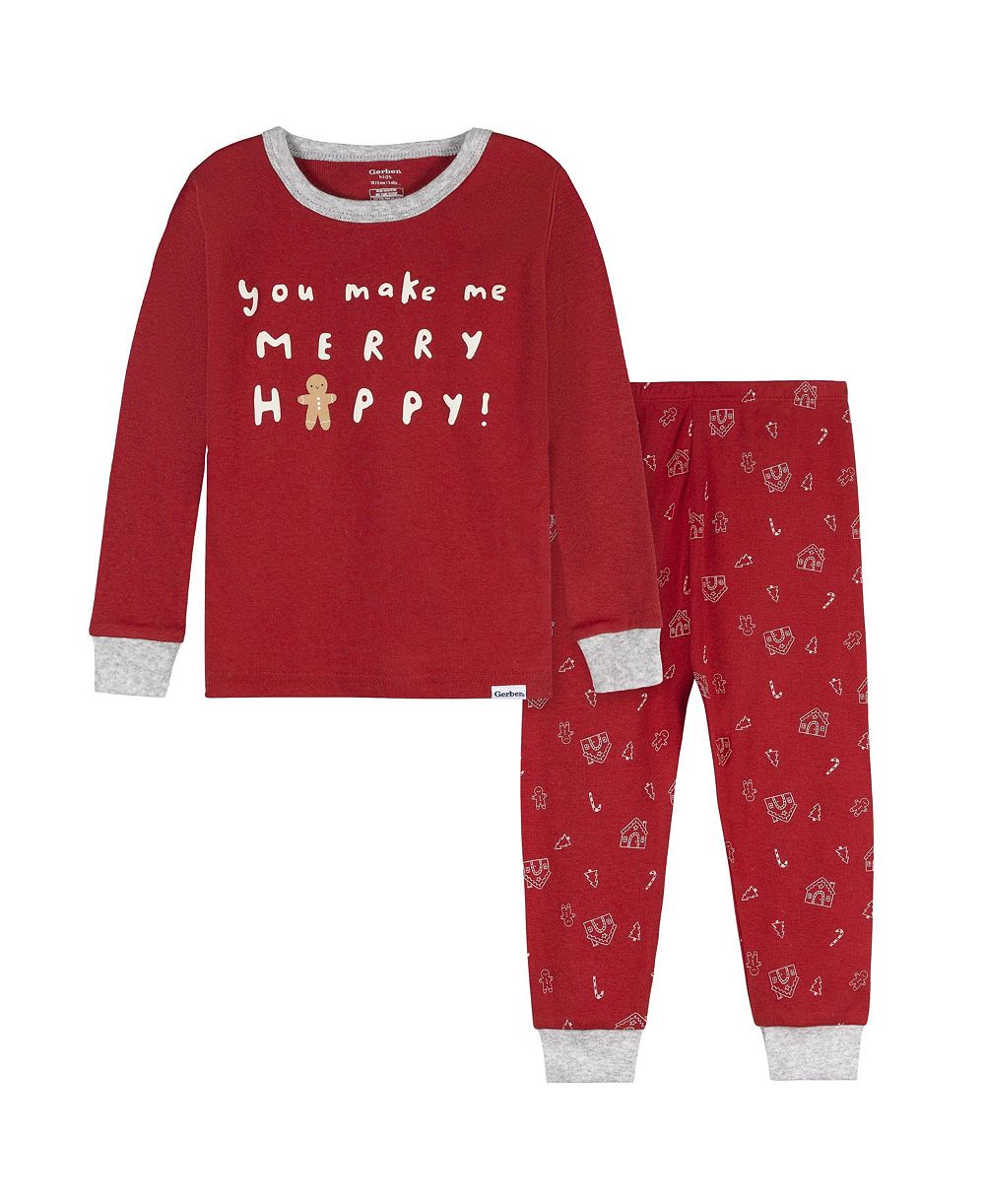 Детский комплект пижам Gerber Neutral 2-Piece Snug Fitting Gingerbread House