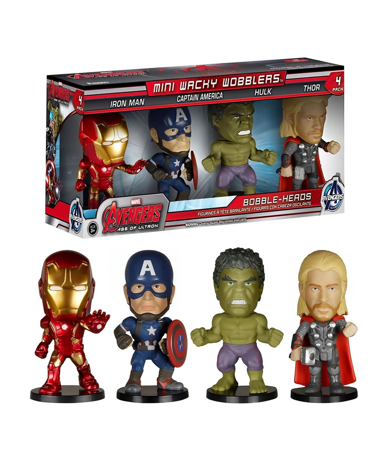 Funko Marvel's Avengers Age of Ultron Mini Wacky Wobbler, упаковка 4 шт