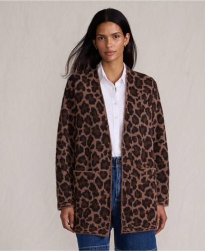 Женский кардиган Lands' End Fuzzy Jacquard