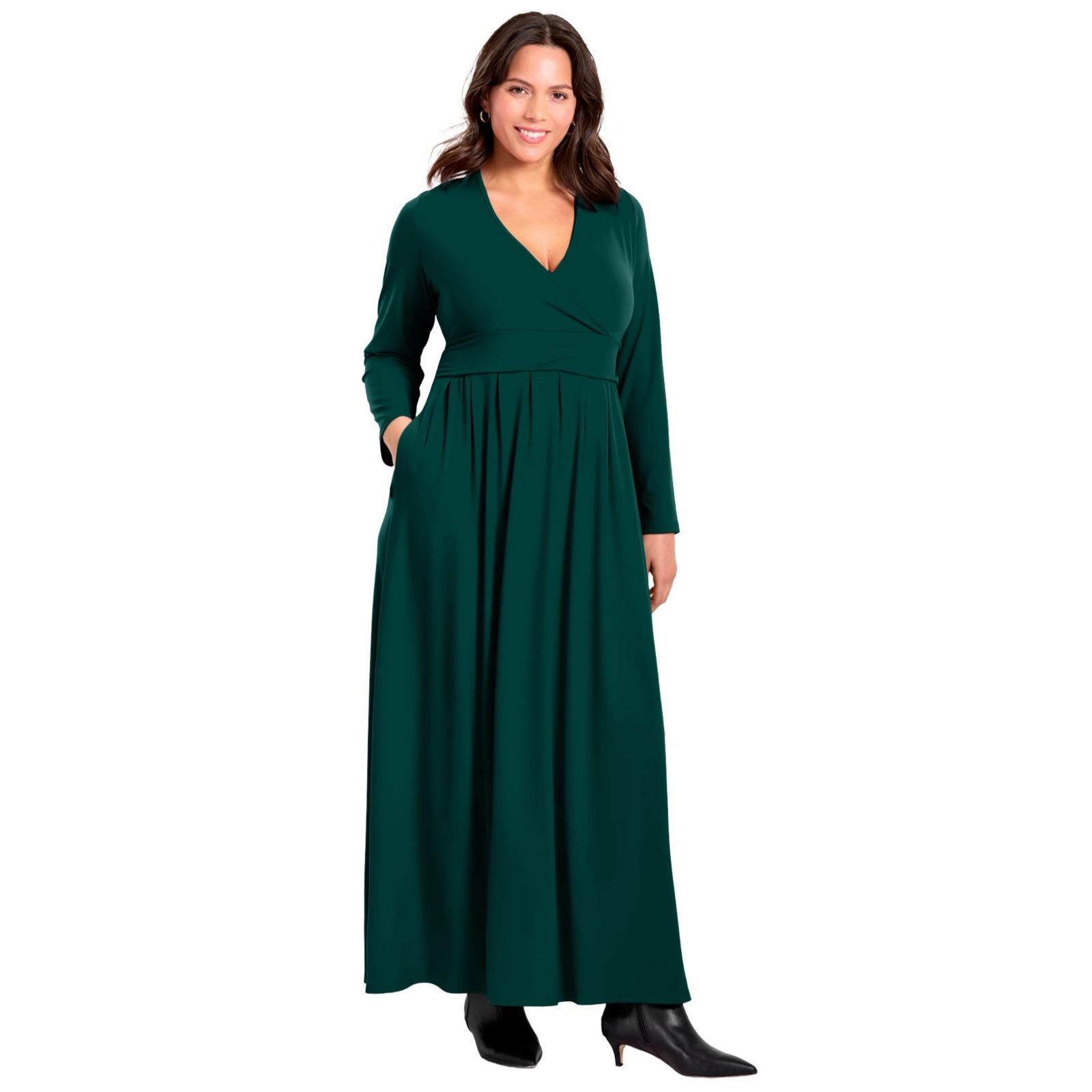 Женское макси-платье Avenue Plus Size Faux Wrap Flare