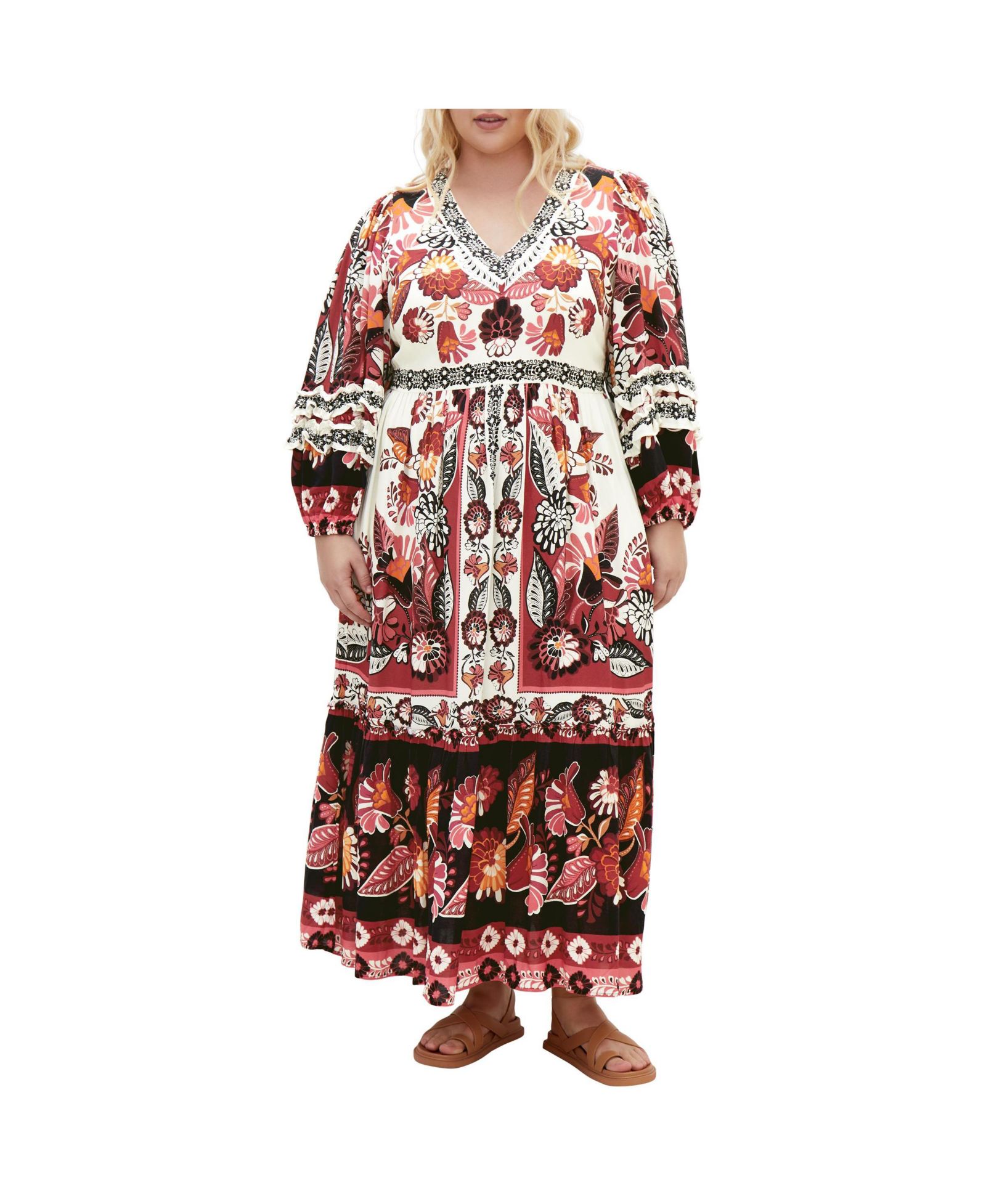 Женское платье макси Plus Size Malia CITY CHIC