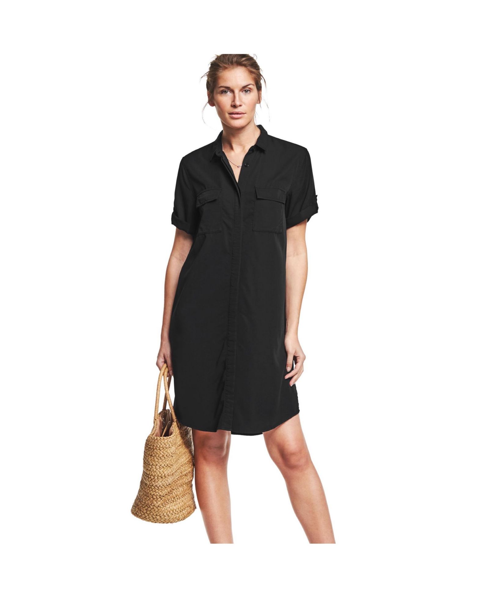 Платье-рубашка ellos Women's Button Front Linen