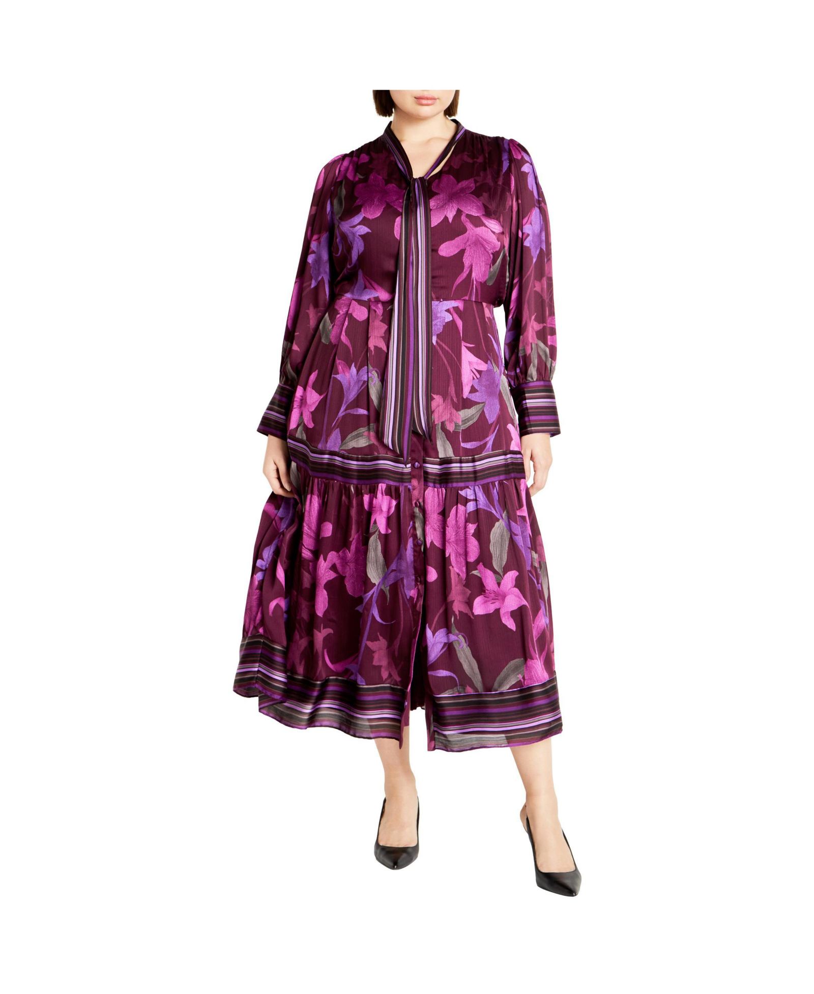 Женское макси-платье Plus Size CITY CHIC Suzanne
