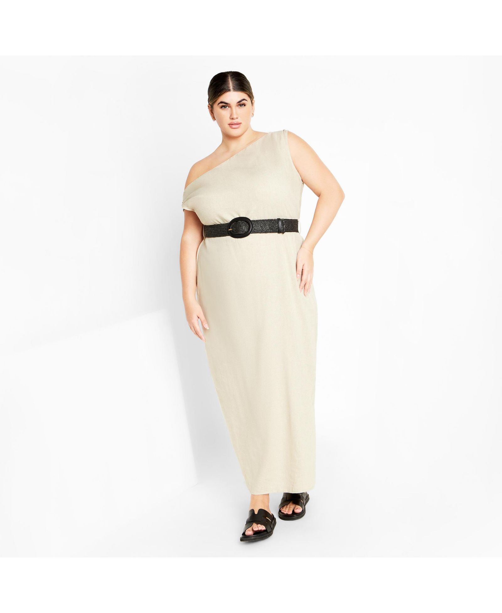 CITY CHIC Женское льняное платье макси Millie Plus Size