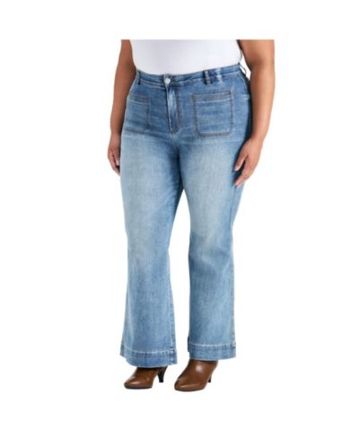 Avenue Women's Plus Size Emmy Flared Jean