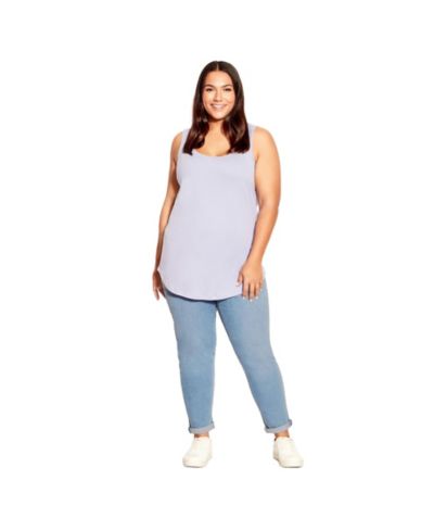 Avenue Women's Plus Size Denim Girlfriend Stretch Jean