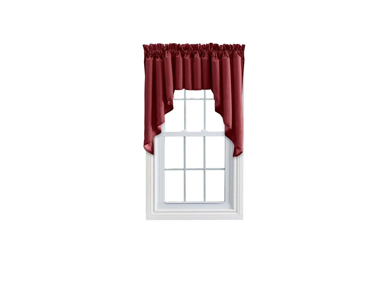 Шторы Ellis Curtain Stacey 3" с карманом для штанги, высококачественная ткань, набор для окон, Merlot 126"x36"