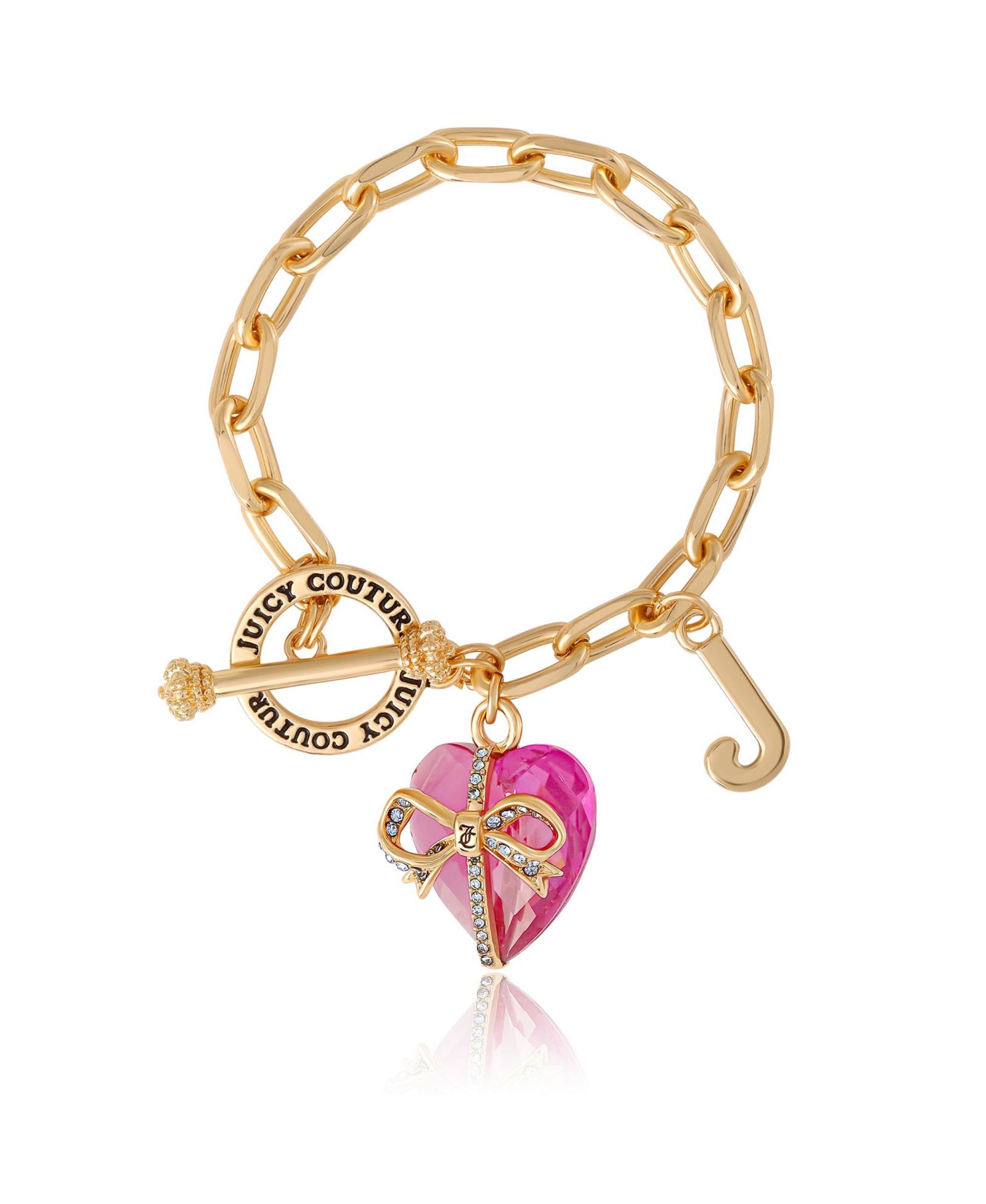 Juicy Couture браслет с подвеской Heart Stone & J Charm