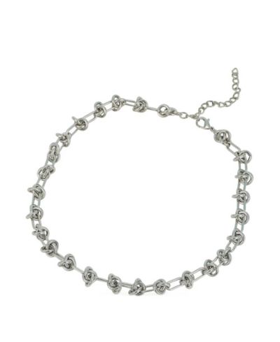 SOHI Women's The Knot-Link Chain Necklace - Metallic