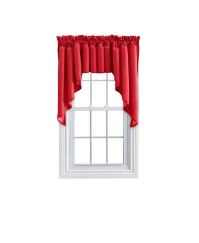 Комплект штор Ellis Curtain Stacey 3" Rod Pocket High Quality Fabric Solid Color Window Lined Swag Set