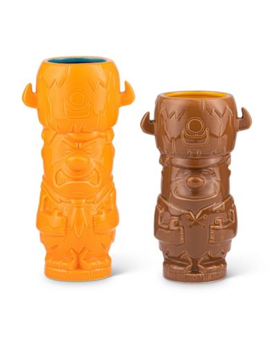Geeki Tikis набор кружек The Flintstones Fred and Barney Tiki, 28 Ounces