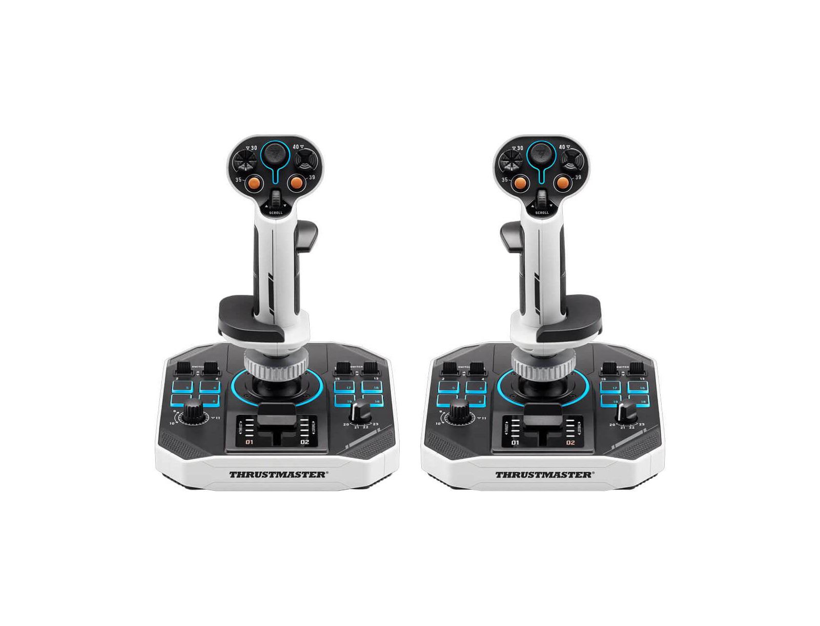 Thrustmaster Sol-R 2 Hosas Space Sim Duo Wired Programmable Flightstick Controller Set for PC