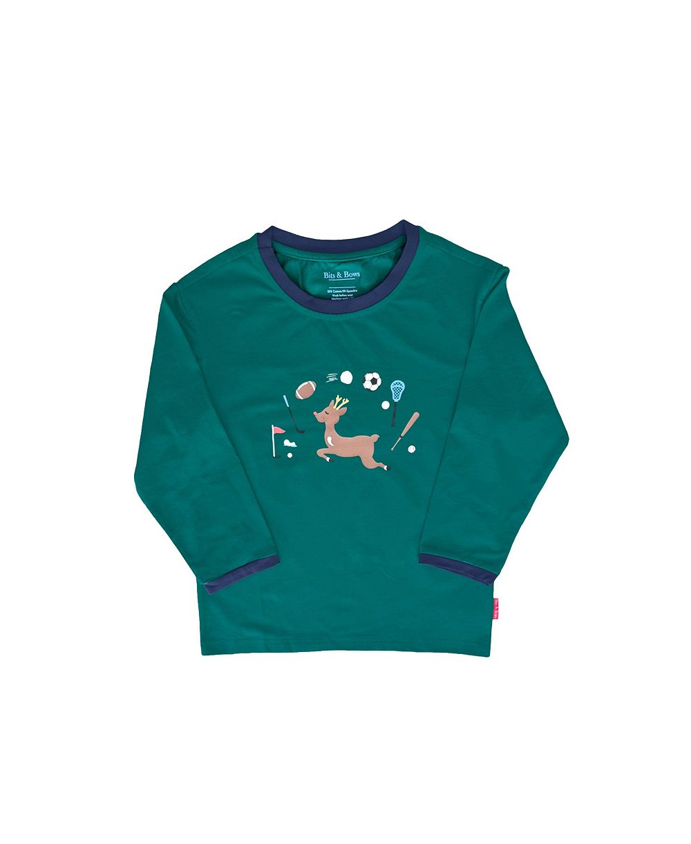 Bits & Bows Toddler Reindeer Games Long Sleeve T-Shirt