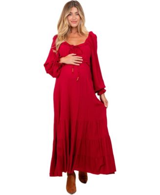 Pinkblush Женское платье Maxi Ruffled Fit-and-Flare для беременных