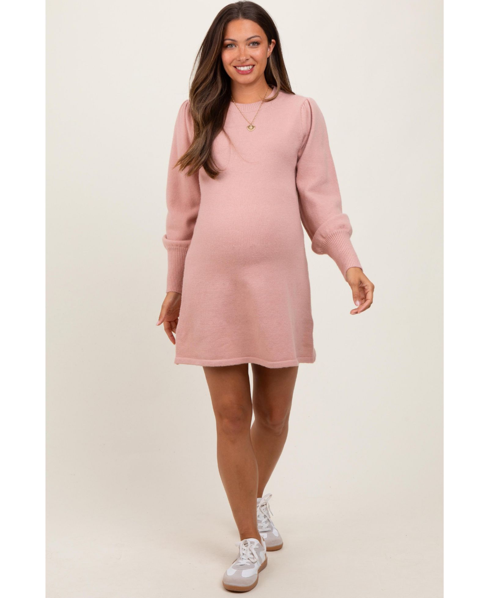 Женское мини-платье Pinkblush Pink Knit Bubble Sleeve