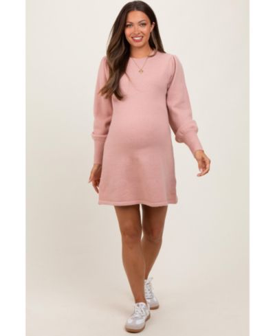 Женское мини-платье Pinkblush Pink Knit Bubble Sleeve