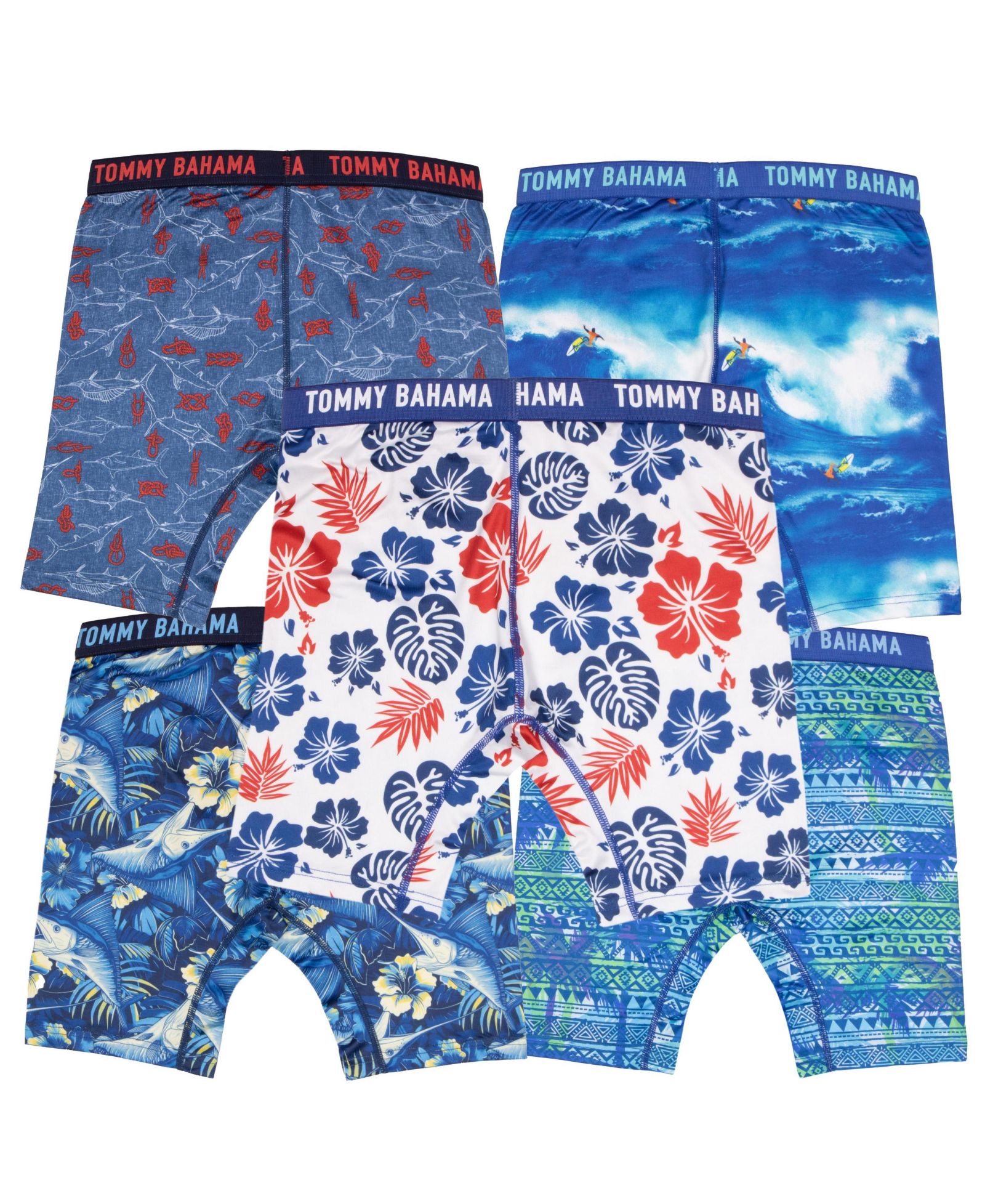 Tommy Bahama Big Boys 5-Pack Compression Boxer Brief Shorts