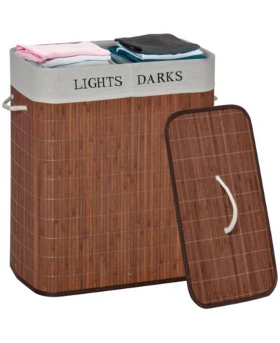 Корзина для белья HOMCOM Bamboo, складная