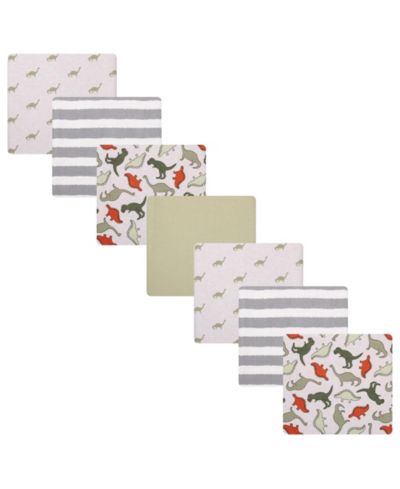 Hudson Baby набор фланелевых пеленок из хлопка 7-Pack Bundle Multi Color Dino