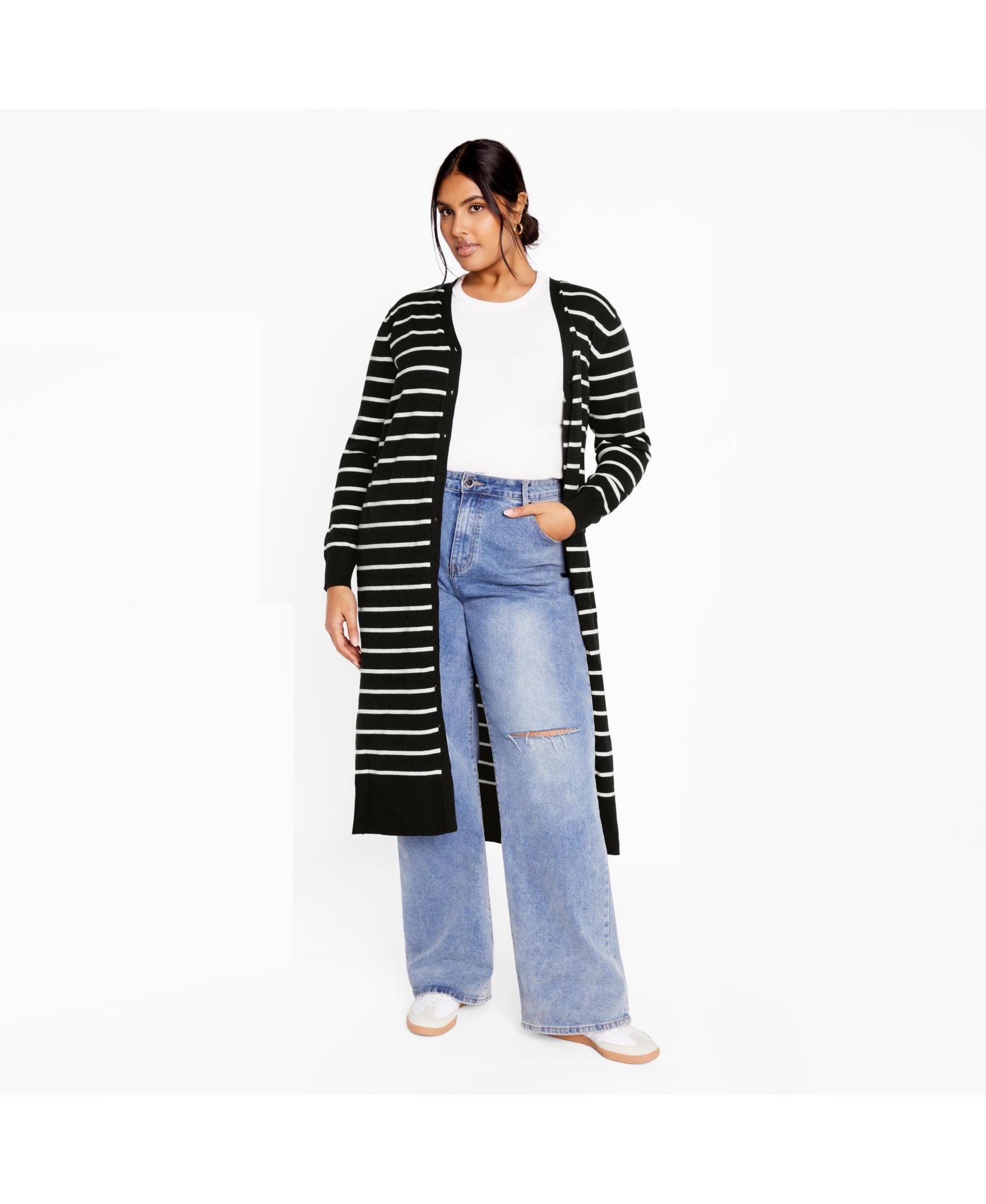 Кардиган CITY CHIC Plus Size Josie Stripe