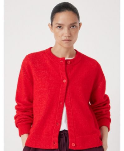 Hush Женский кардиган из смесовой шерсти Crew Neck Boxy