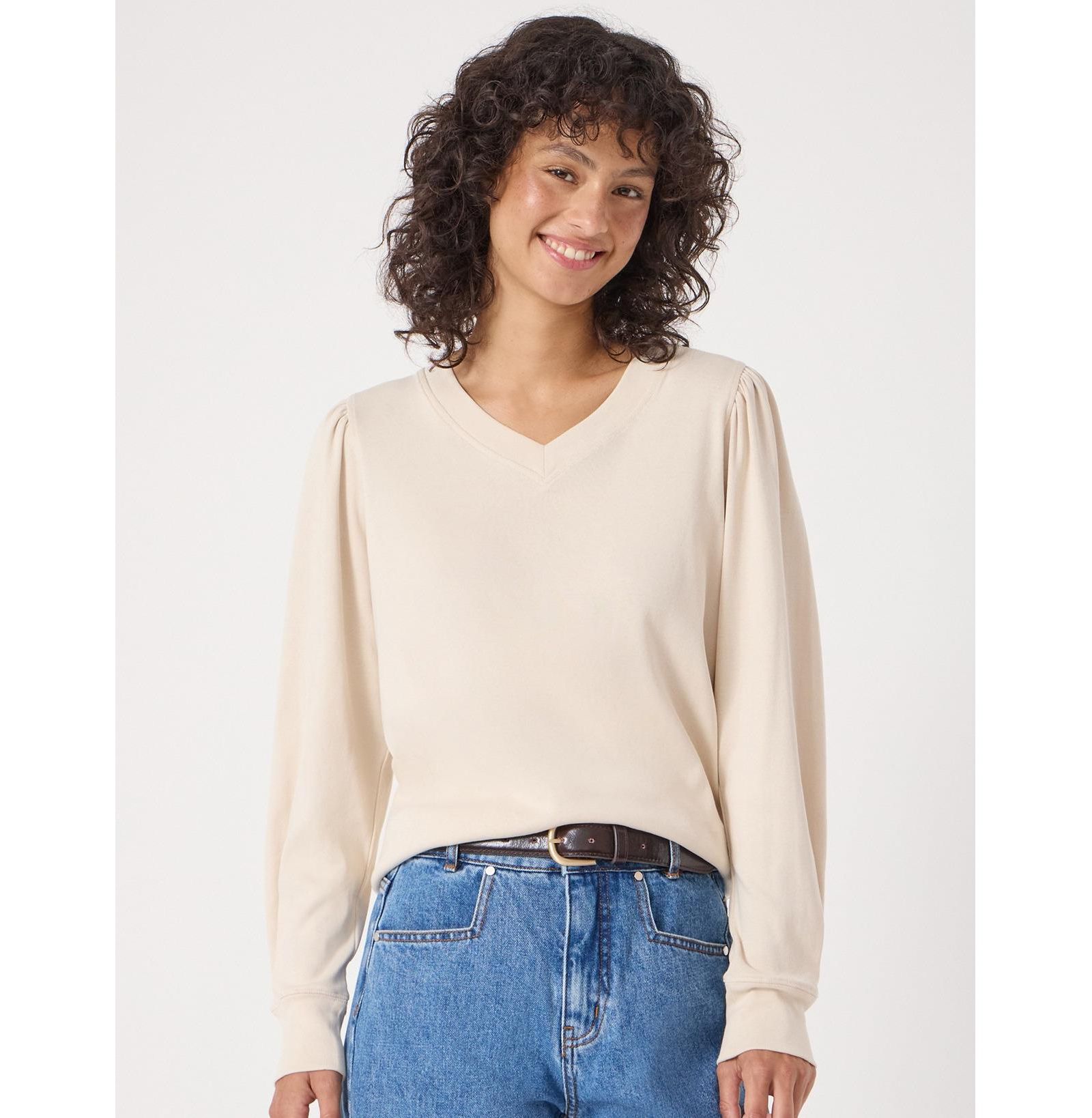 Hush Женский Emily V-Neck Puff Sleeve Top