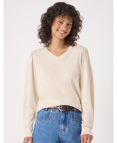 Hush Women's Emily V-Neck Puff Sleeve Top