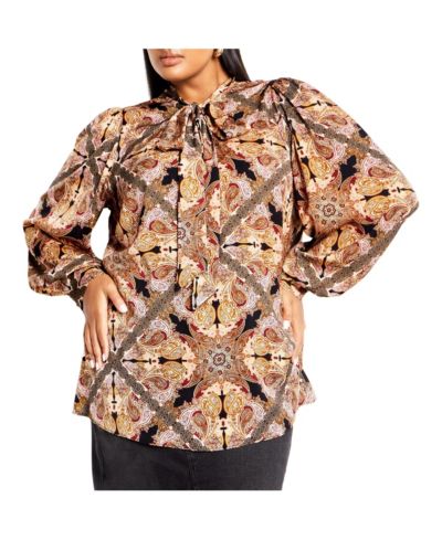Женская рубашка с принтом Lucille Plus Size CITY CHIC