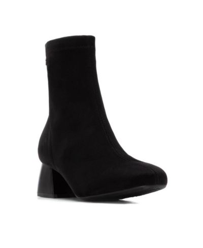 XTI Women's Suede Heeled Ankle Booties
