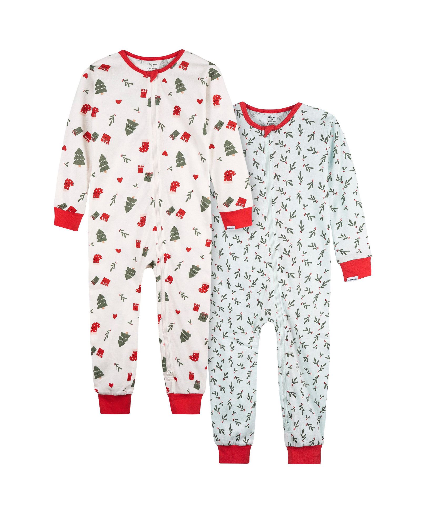 Gerber Детские пижамы без ножек, 2-Pack Snug Fitting для девочек