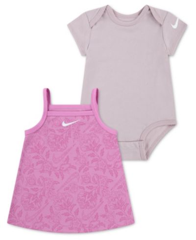 Nike Baby Girls' Short-Sleeve Bodysuit and Dress, 2-Piece Set
