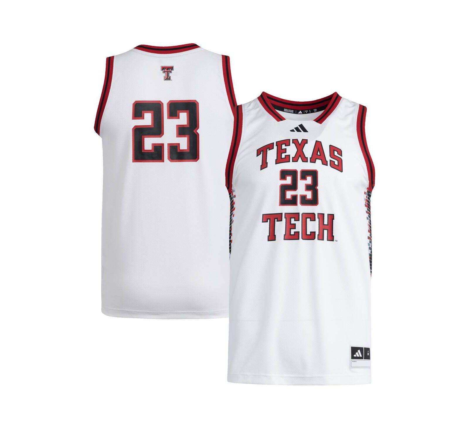 Adidas Men's 23 White Texas Tech Red Raiders Replica Swingman Jersey