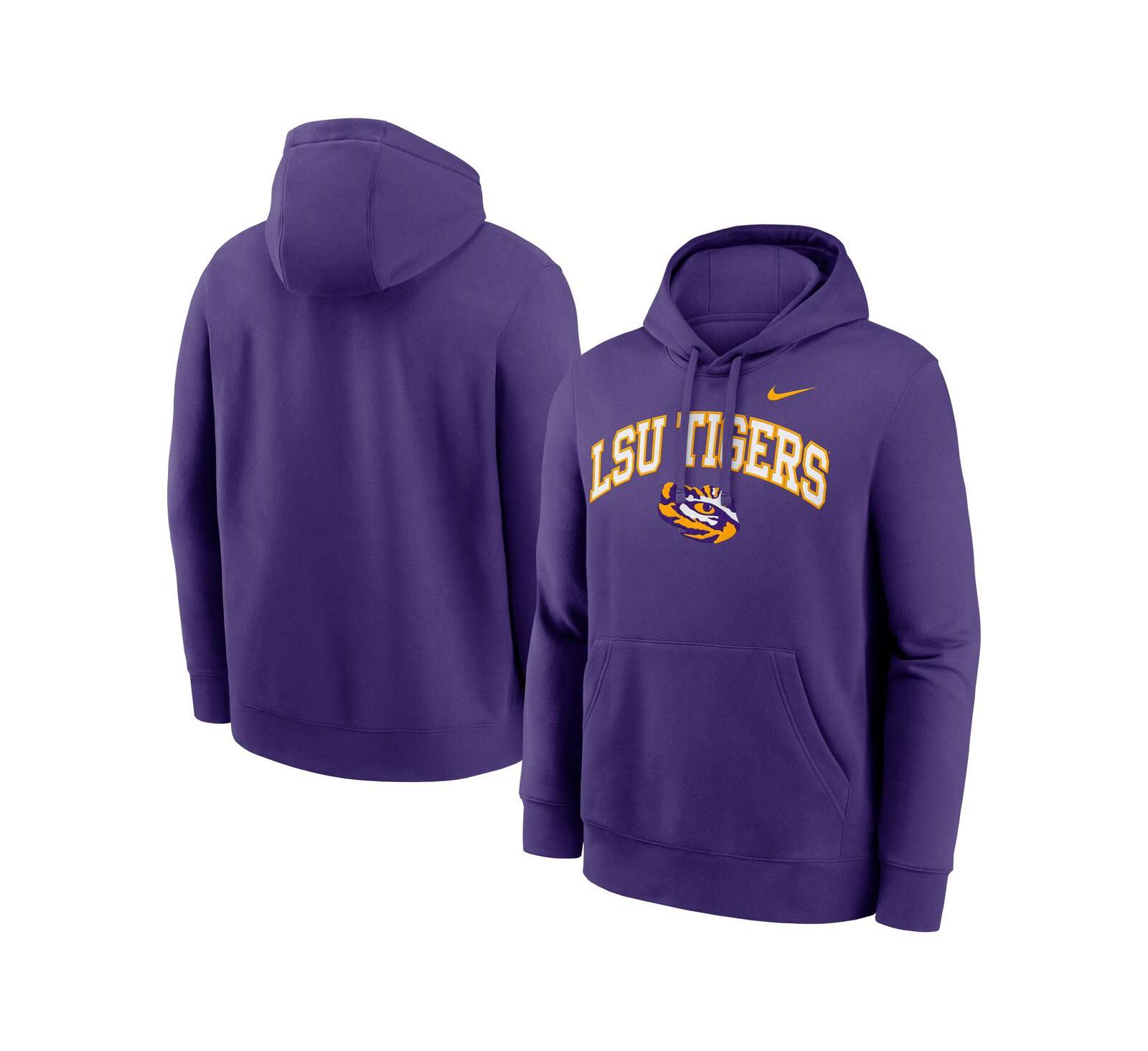 Мужское худи Nike LSU Tigers Club Fleece Arch Pullover