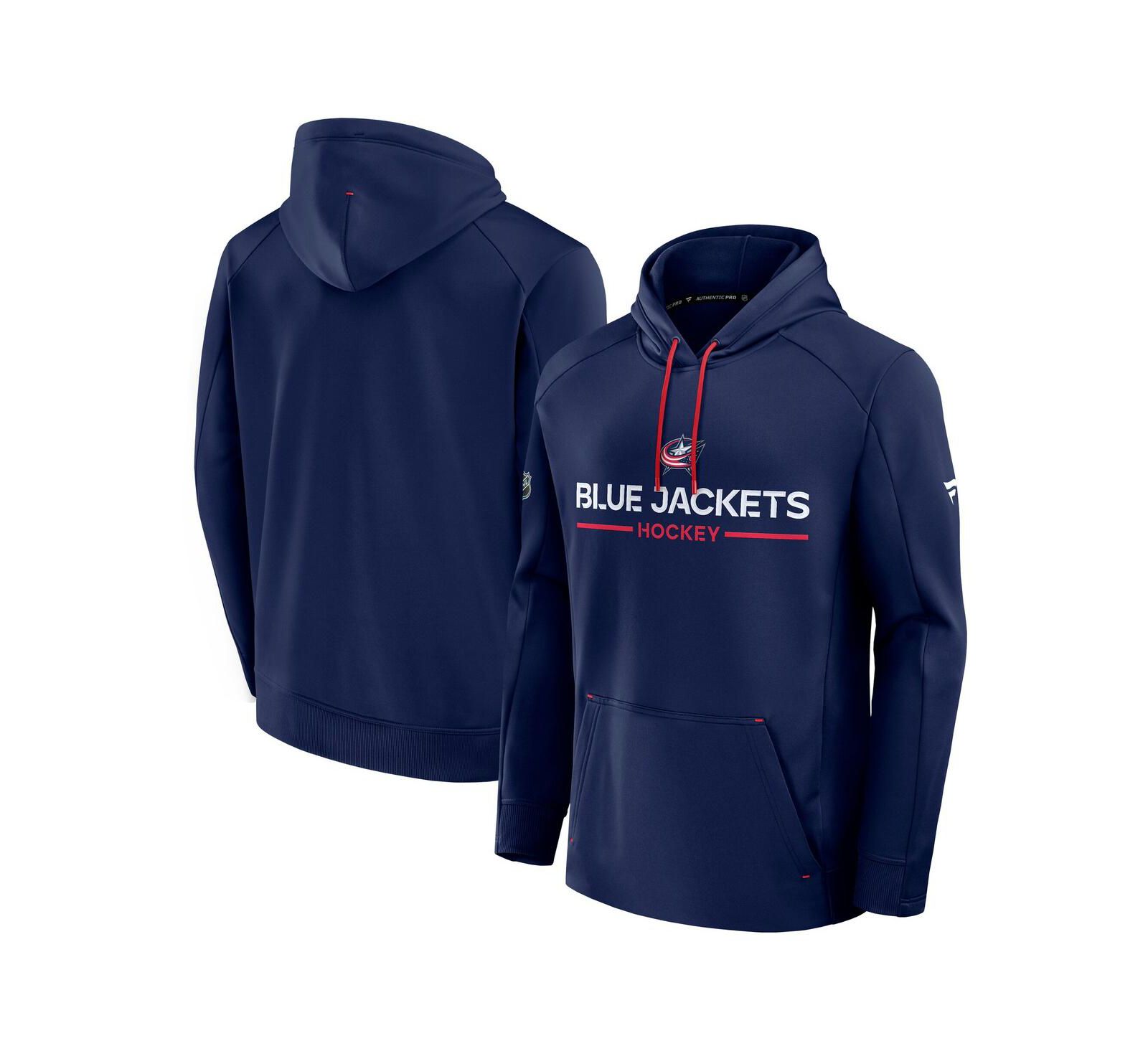 Fanatics Men's Navy Columbus Blue Jackets Authentic Pro Rink Hoodie