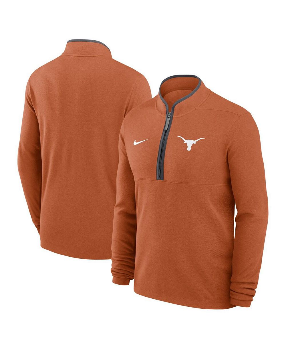 Nike Men's Texas Orange Texas Longhorns Courtside Victory Dri-FIT Half-Zip Pullover Sweatshirt