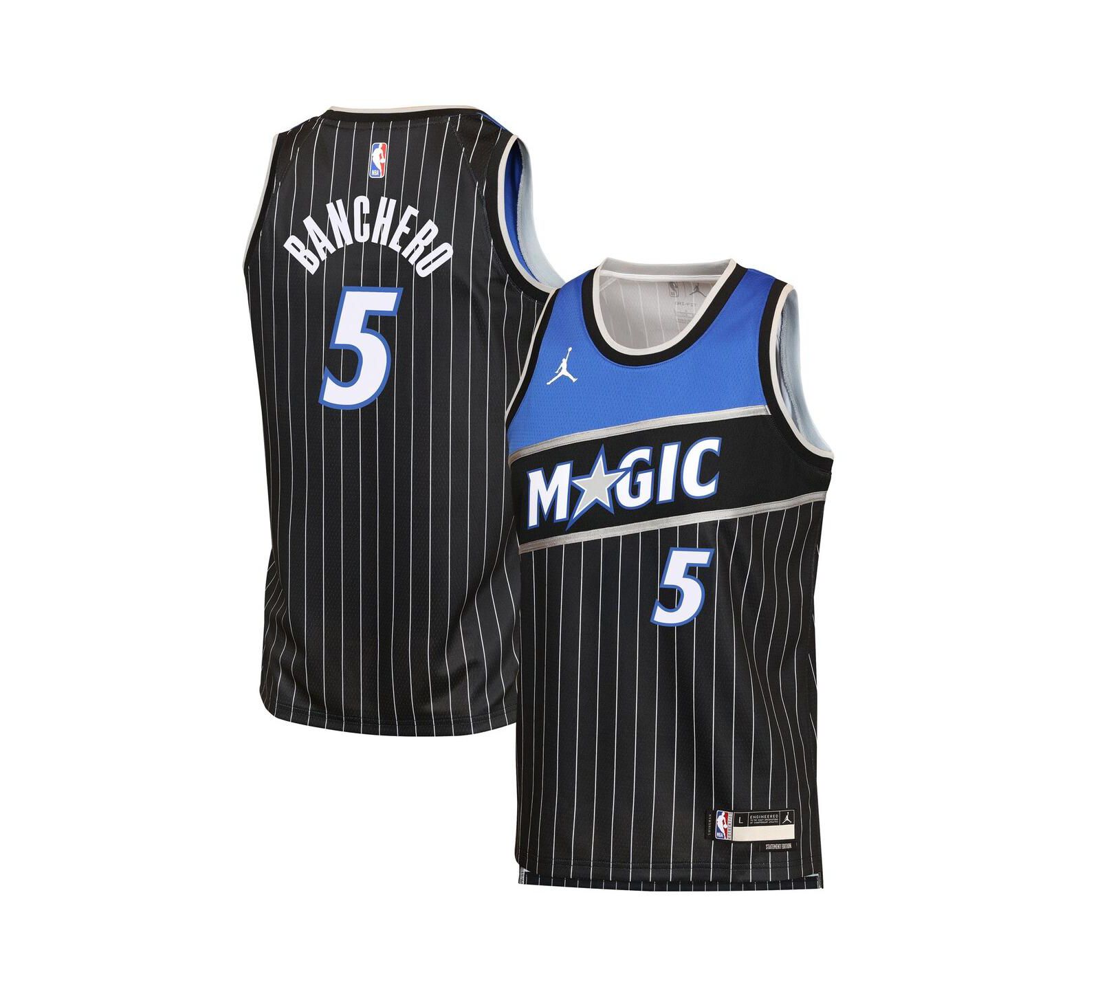 Детская джерси Jordan Paolo Banchero Black Orlando Magic Swingman