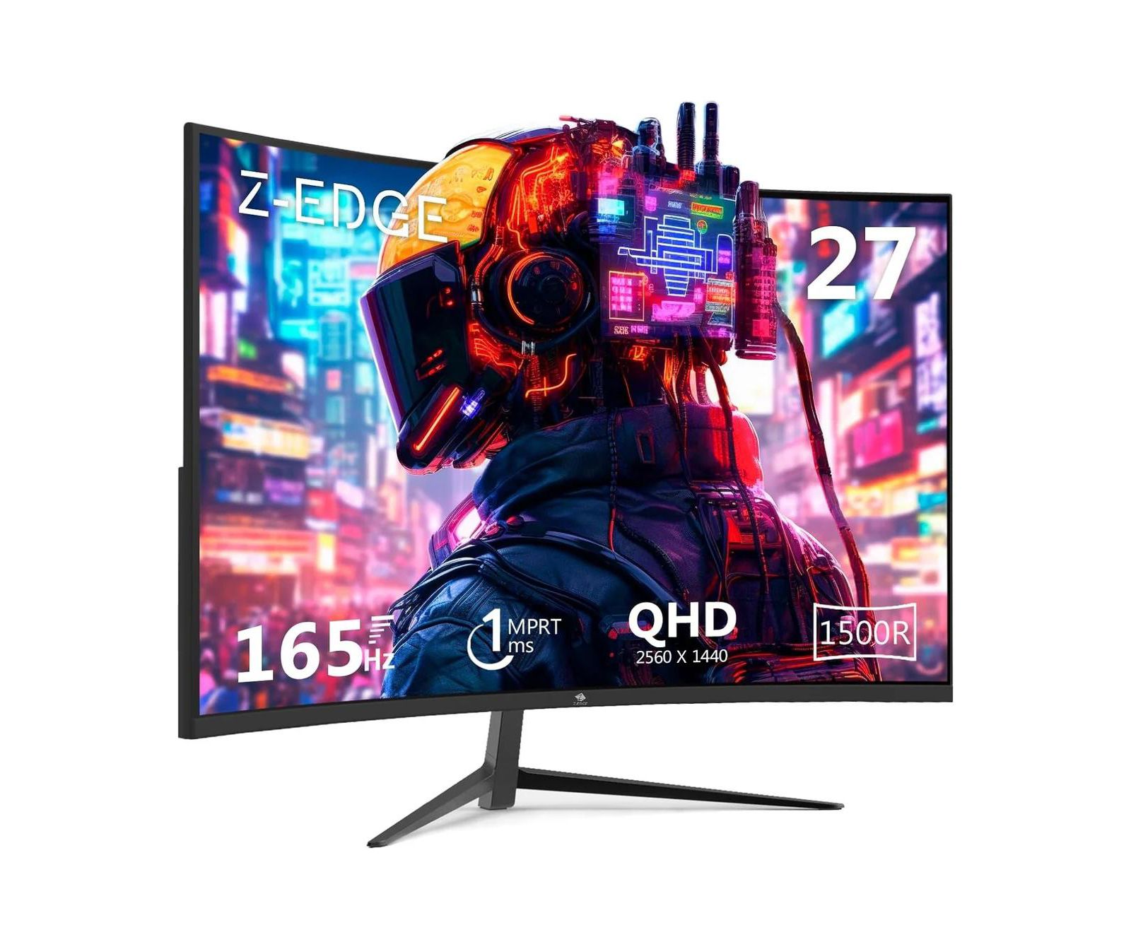 Z-edge 27" Curved QHD 165Hz 1ms Gaming Monitor