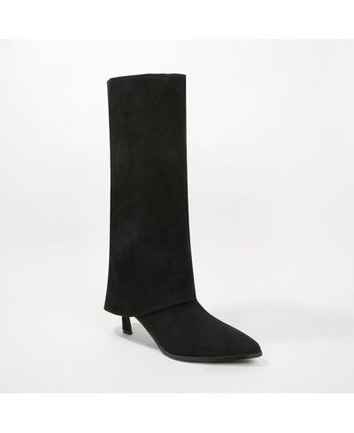 BERNESS Women's Treasure Suede Fold-Over Knee High Boots