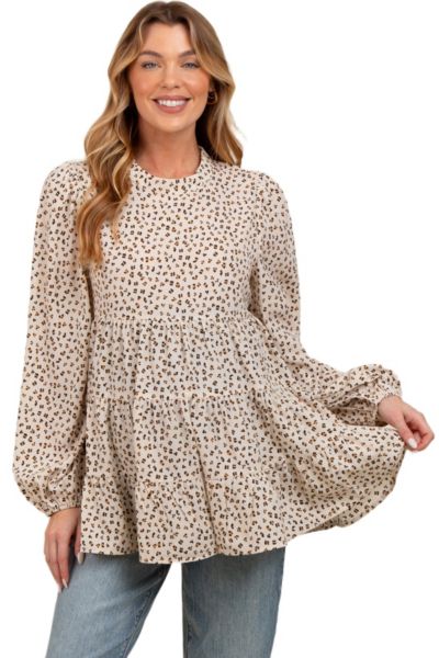 Pinkblush Women's Mock Neck Tiered Top