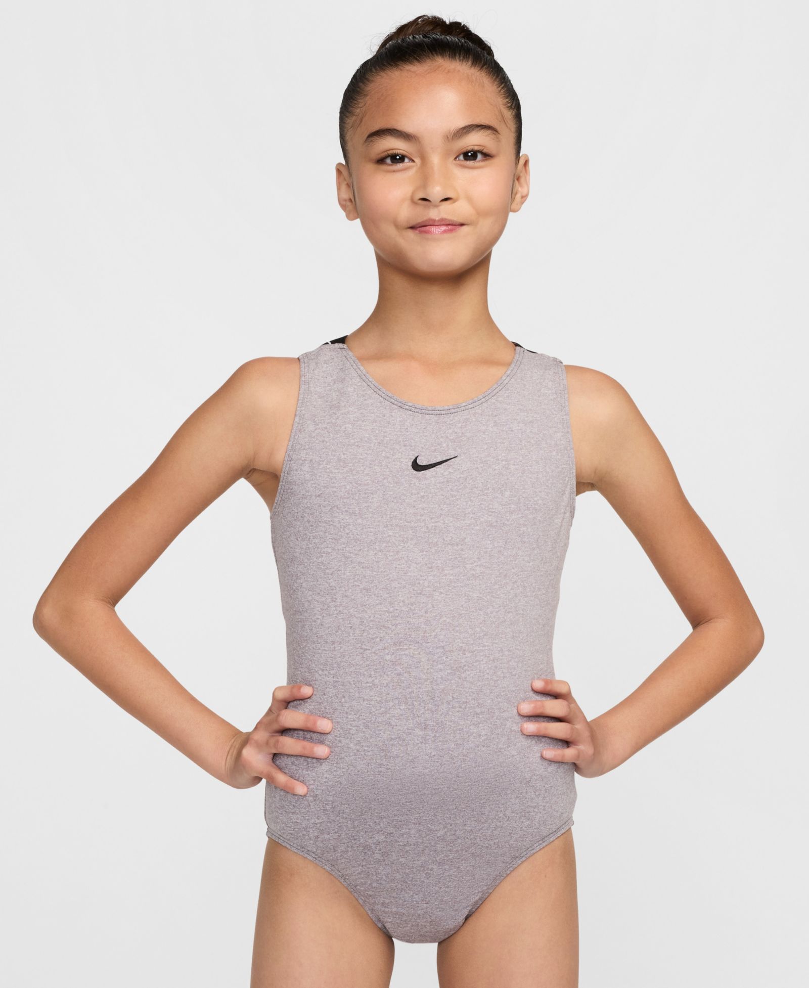 Nike гимнастическое боди для девочек 7-16 лет с открытой спиной