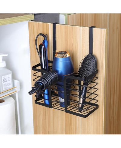 YIGII 3-in-1 Hair Dryer Holder Adjustable wall/cabinet organizer for blow dryer, flat & curling irons