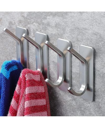 Набор самоклеящихся настенных крючков YIGII 4-Pack Stainless Steel