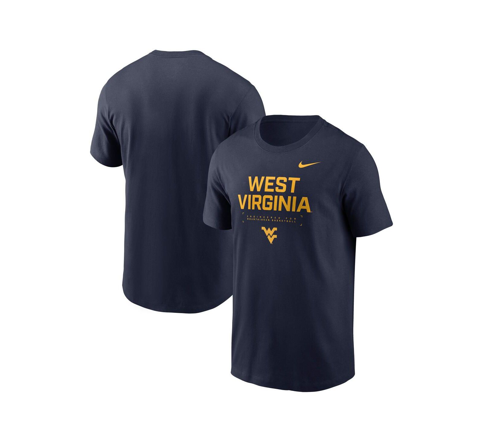 Мужская спортивная футболка Nike Navy West Virginia Mountaineers 2025 Courtside Basketball Performance