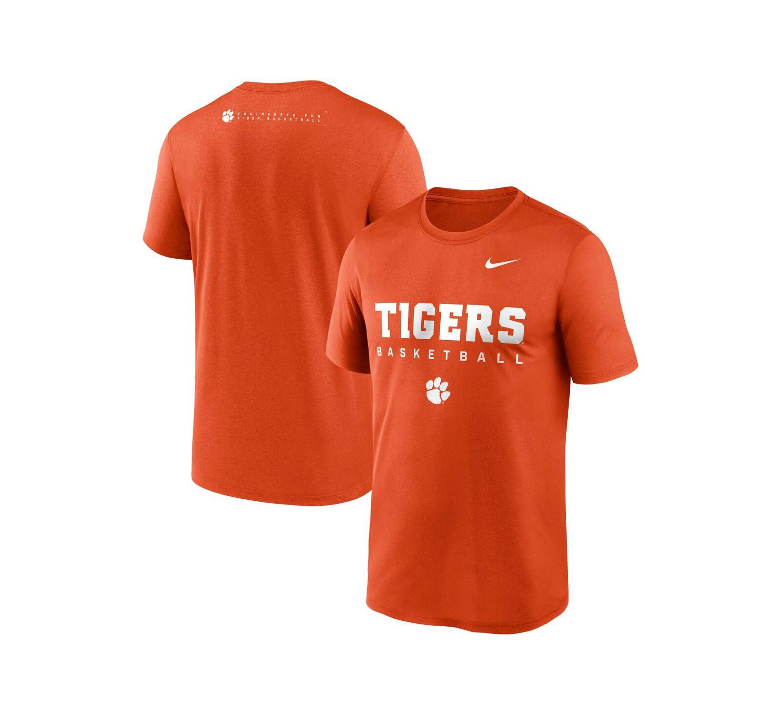 Мужская футболка Nike Orange Clemson Tigers 2025 Courtside Basketball Legend Dri-FIT